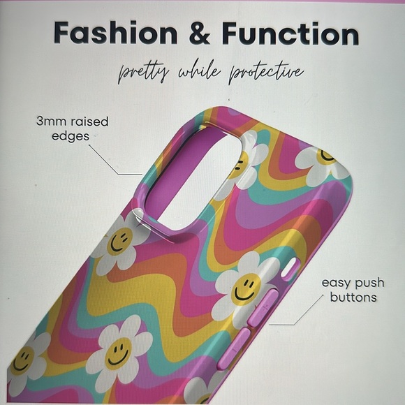 Stardust Wavy Daisy MagSafe iPhone 14 Pro Case - Picture 5 of 6